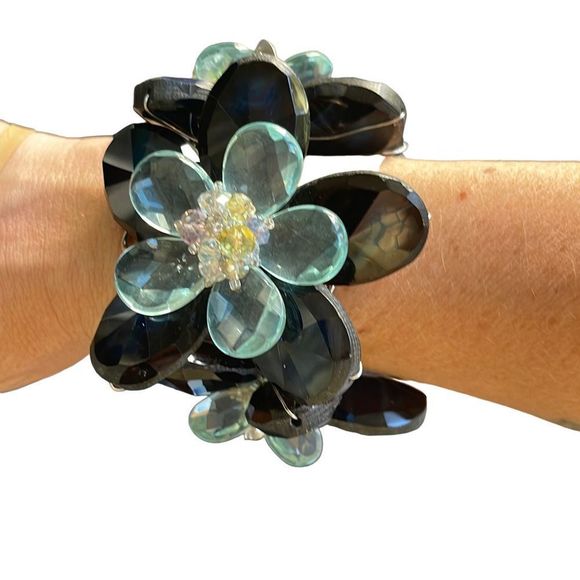 Anthropologie Jewelry - Rare ANTHROPOLOGIE NAKAMOL Handcrafted 3-Dimensional Flower Floral Statement Bra